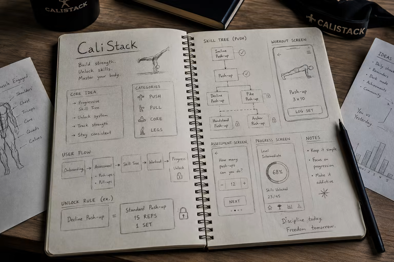 Trying to map calisthenics progression in a way beginners could actually understand.